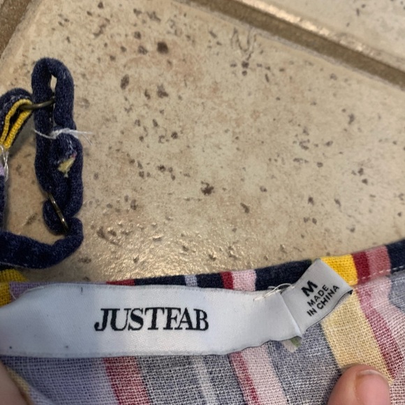 JustFab Multi-Color Striped Spaghetti Strap Dress - Picture 4 of 9